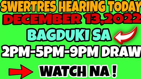 boss doy swertres hearing today|SWERTRES HEARING TODAY DECEMBER 13,2022 .